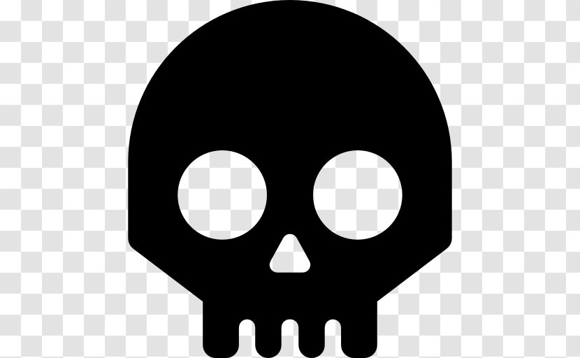 Skull Bone - Black And White Transparent PNG