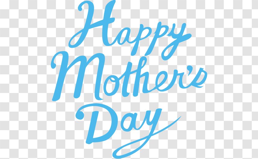 Blue HAPPY MOTHERS DAY. - Text - Logo Transparent PNG