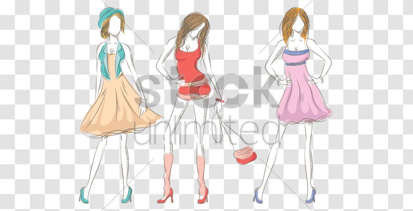 Dress Character Costume Clip Art - Heart - Fashion Model Illustration Transparent PNG