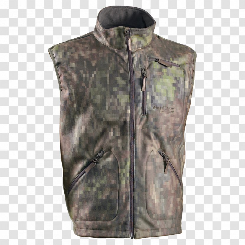 Waistcoat Pants Jacket Gilets - Polar Fleece - Camouflage Uniform Transparent PNG