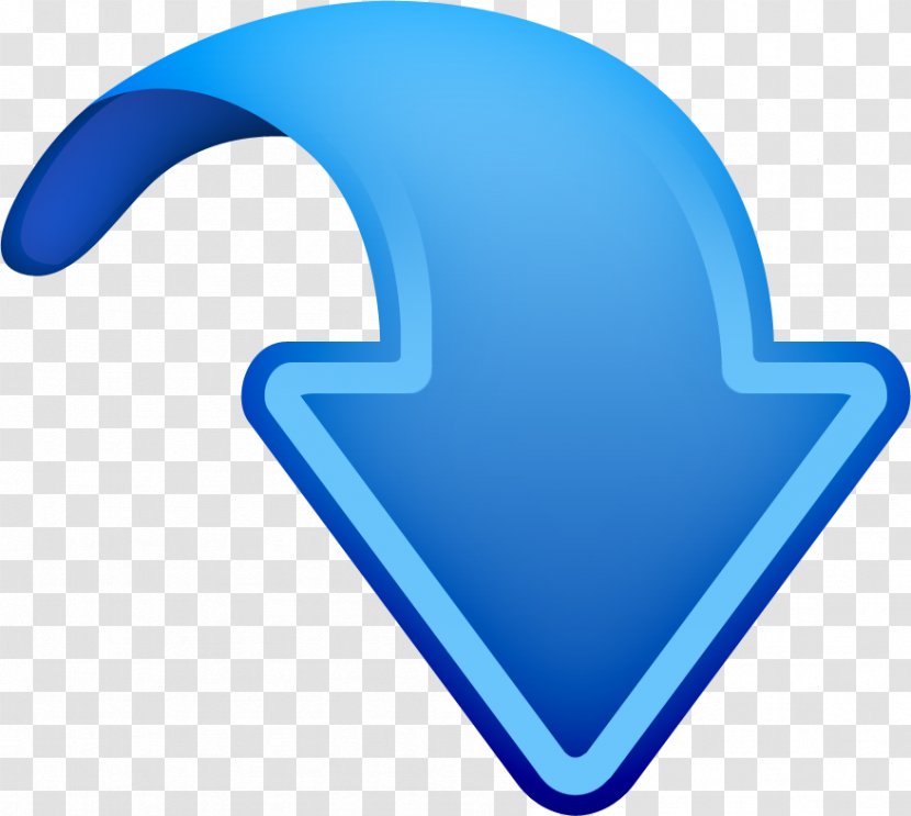 Arrow Icon - Blue - Down Transparent Transparent PNG