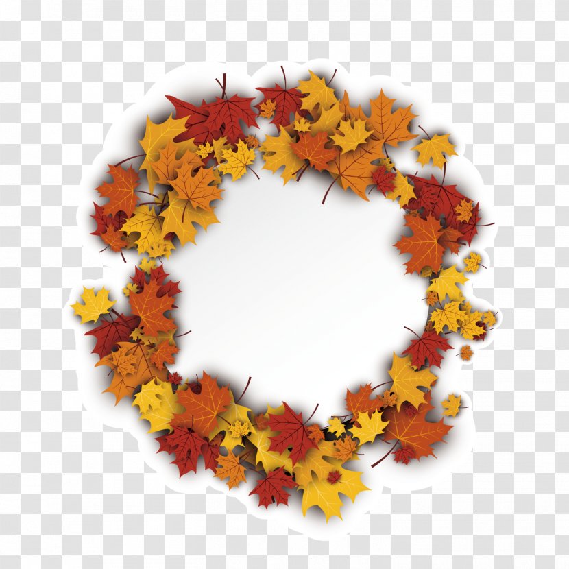 Autumn Maple Leaf T-shirt - Petal - Circle Picture Transparent PNG