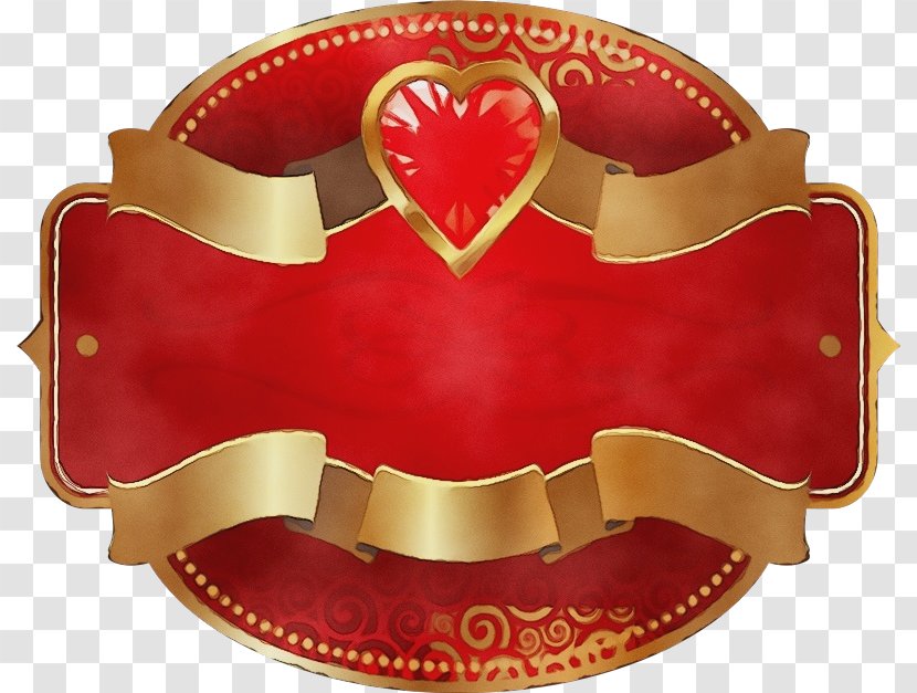 Red Heart Fashion Accessory Buckle Emblem - Belt Symbol Transparent PNG