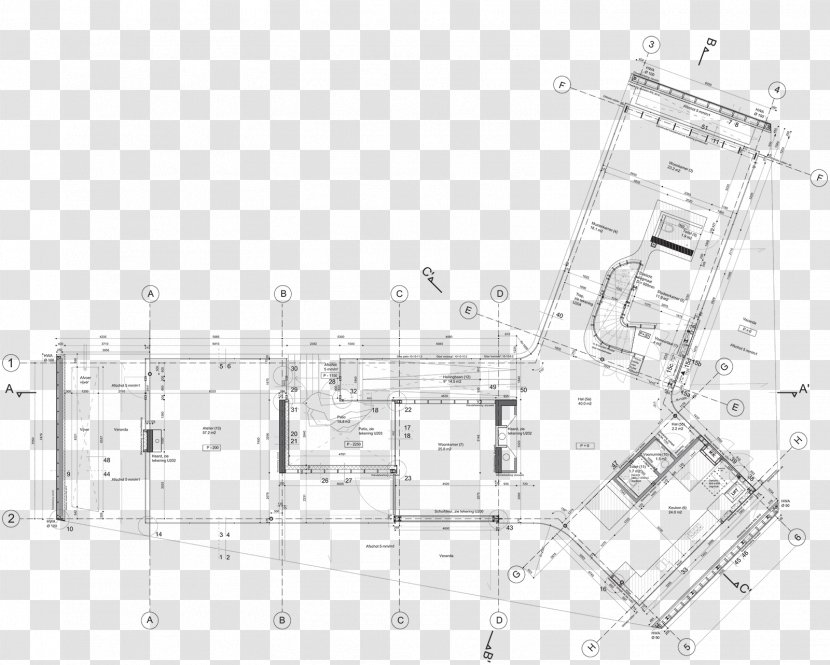Farnsworth House Architecture Plan Villa - Technical Drawing Transparent PNG