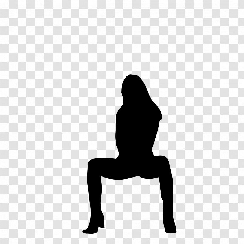 Silhouette Human Body Woman Clip Art - Sitting Transparent PNG