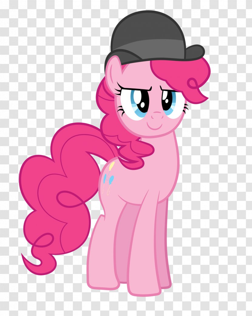 Pony Pinkie Pie Bowler Hat Pork - Silhouette Transparent PNG