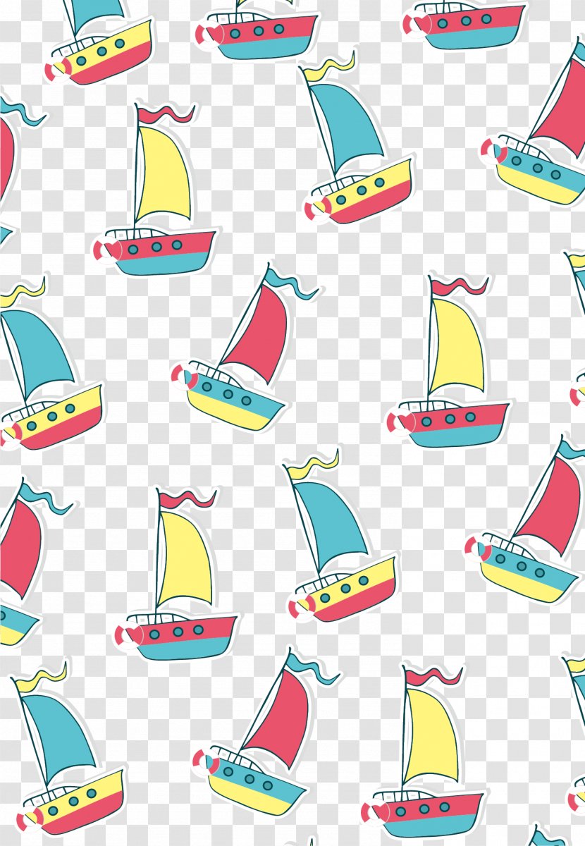 Cartoon Drawing Sailing Ship - Artwork - Boat Vector Transparent PNG