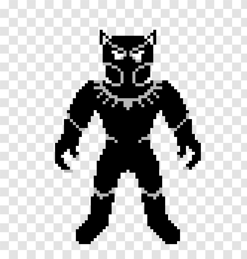Black Panther Pixel Art Transparent PNG