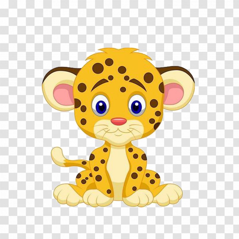 Leopard Cheetah Cartoon Drawing - Cat Like Mammal Transparent PNG