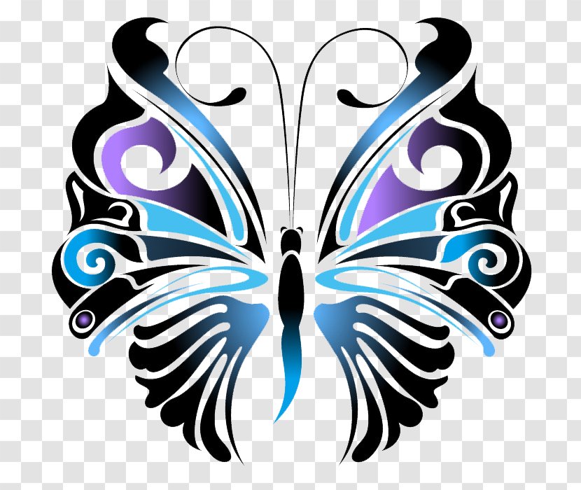 Butterfly Tattoo Stencil Drawing - Pollinator - Fantasy Wizard Transparent PNG