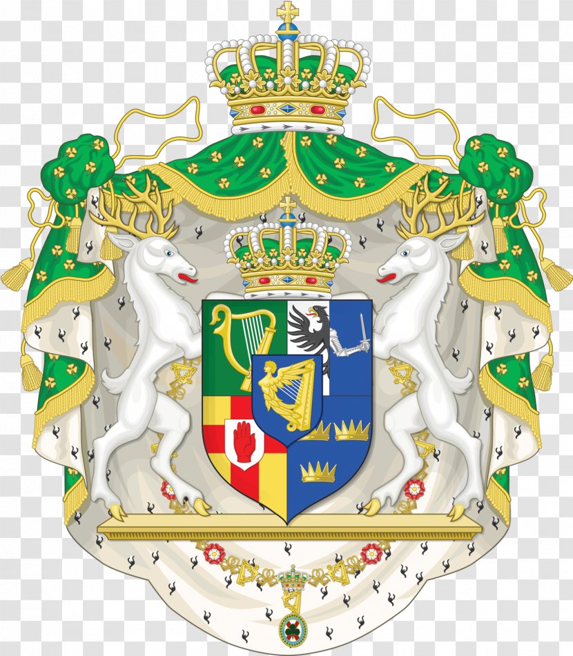 Kingdom Of Ireland Coat Arms Crest - Shamrock Transparent PNG