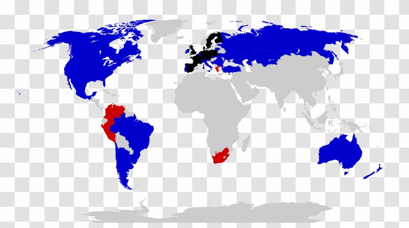 Globe World Map Blank - Mapa Polityczna Transparent PNG
