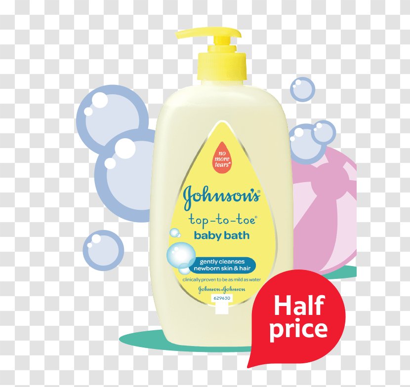 Lotion Johnson & Johnson's Baby Bathtub Bathing - Cotton Balls - Half Price Transparent PNG