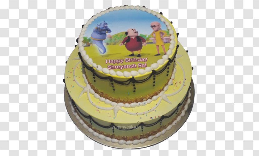 Birthday Cake Buttercream Patlu Decorating Sugar - Motu Transparent PNG