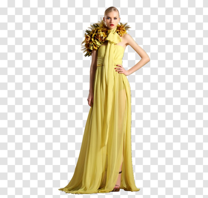 Gown Cocktail Dress Yellow Fashion - Design - Biscuits Transparent PNG