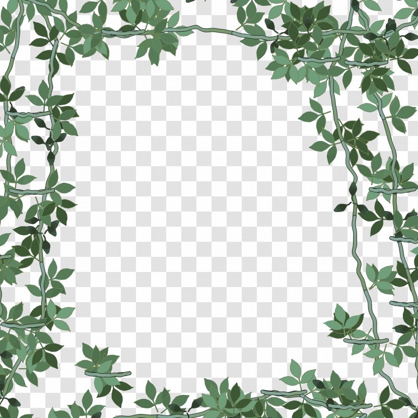 Flower Picture Frames Green Vine Clip Art - Flora - Floral Cliparts Transparent PNG