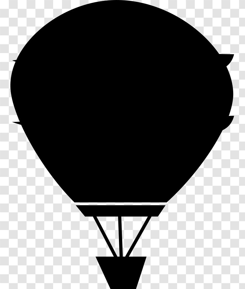 Hot Air Balloon Clip Art - Monochrome Transparent PNG