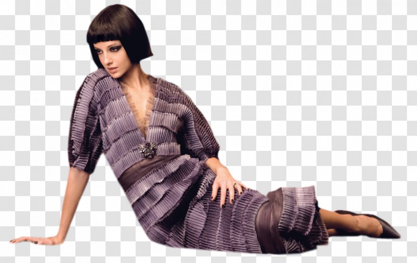 Bayan Fashion Fur Clothing - Model - Sitting Woman Transparent PNG