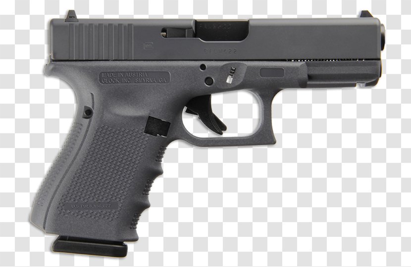 GLOCK 19 9×19mm Parabellum Pistol Firearm - Trigger - Handgun Transparent PNG