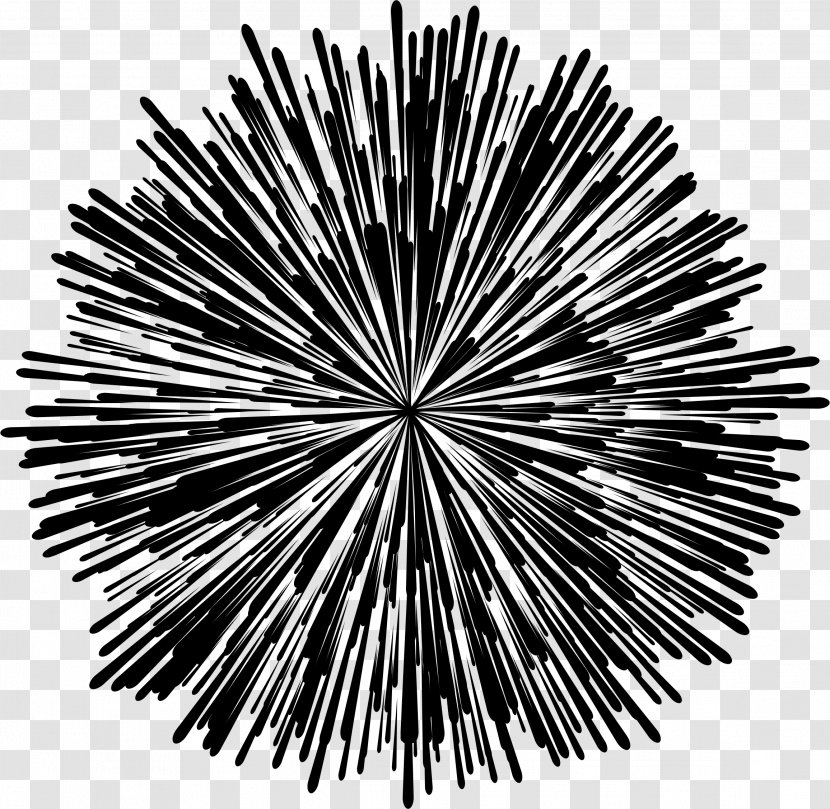Black And White Fireworks Drawing Clip Art Transparent PNG