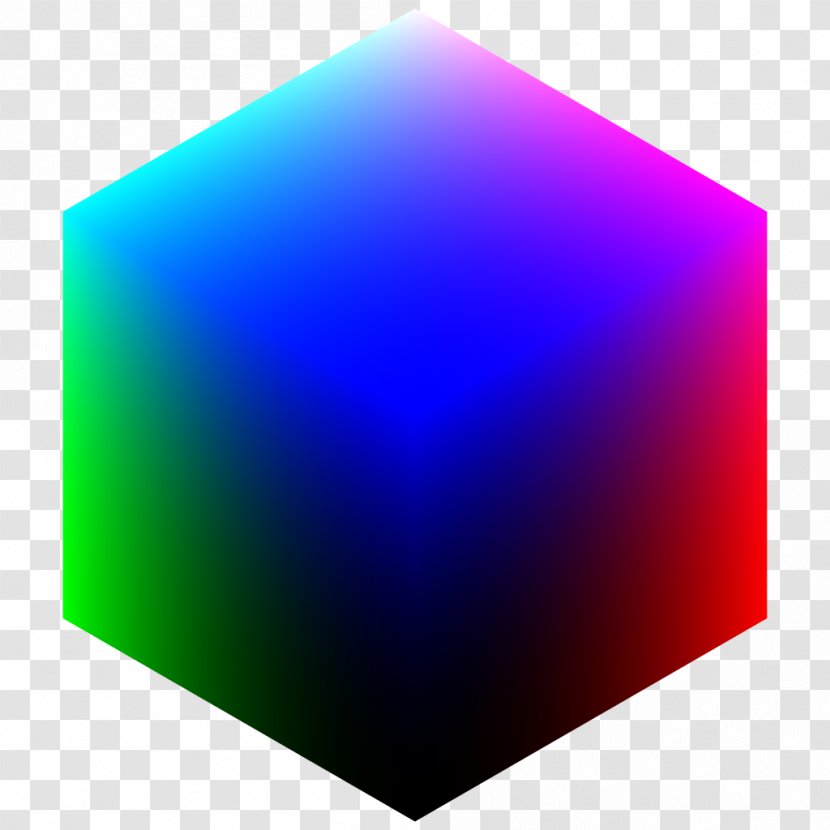 Blue RGB Color Model Space - Cube Transparent PNG