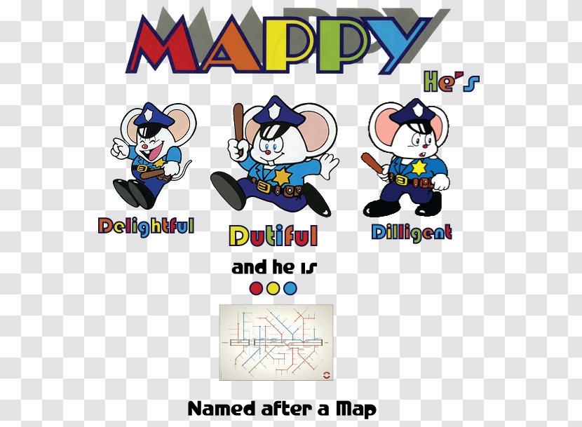 Mappy Arcade Game Video Logo - Concept Transparent PNG