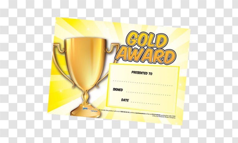 Brand Trophy Font Product - Yellow - Award Certificate Transparent PNG