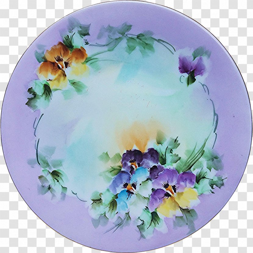 Plate Porcelain Tableware Flower China Painting - Arranging - Blue Floral Transparent PNG