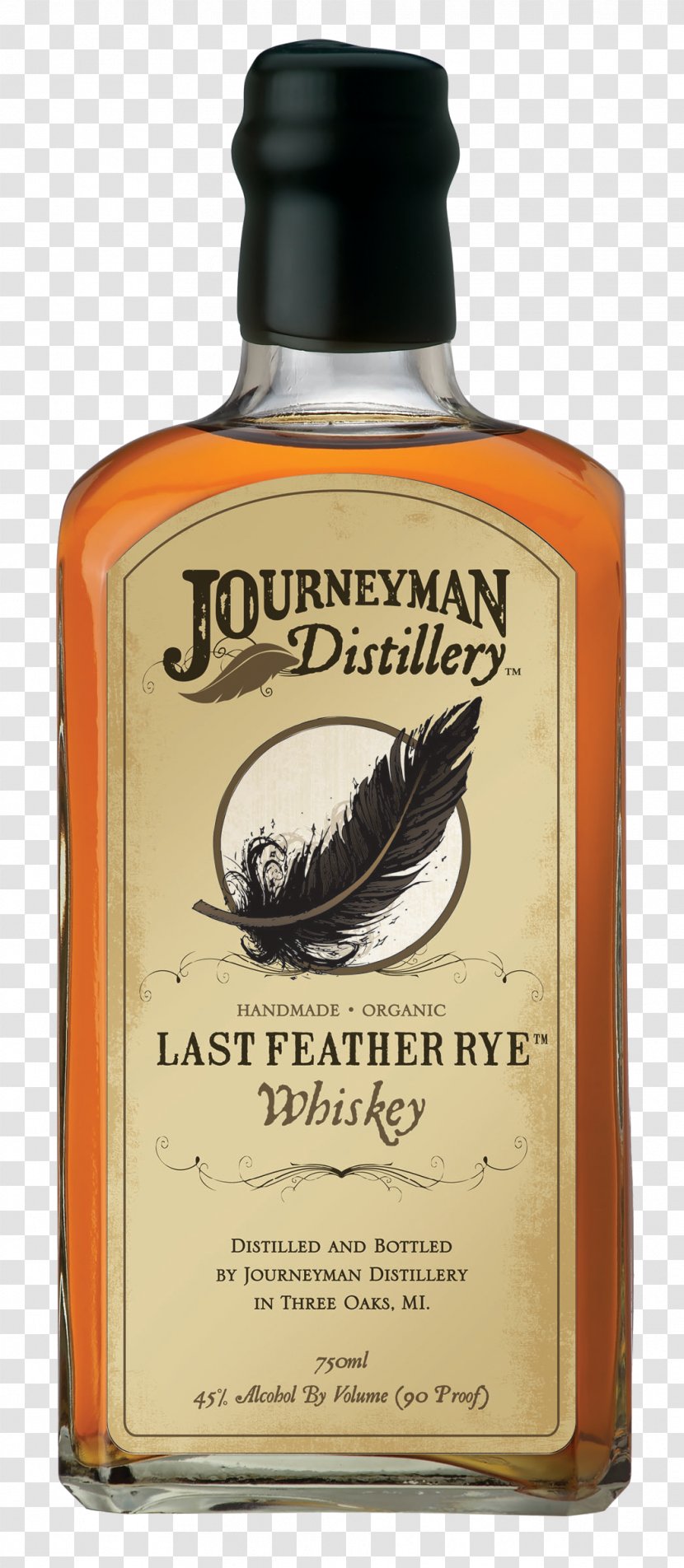 Journeyman Distillery Bourbon Whiskey Rye Single Malt Whisky - Alcoholic Beverage Transparent PNG