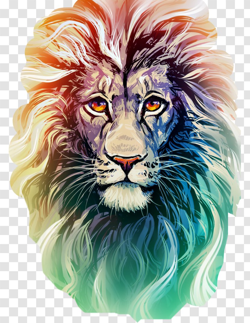 Lion Drawing: Colored Pencil Art - Whiskers Transparent PNG