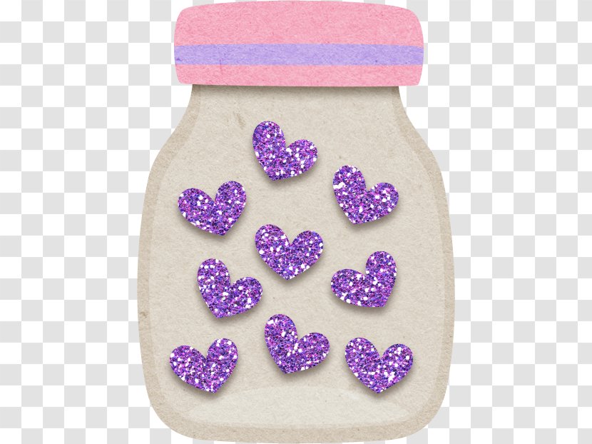 Bottle Sticker Purple - Heart - Love Transparent PNG