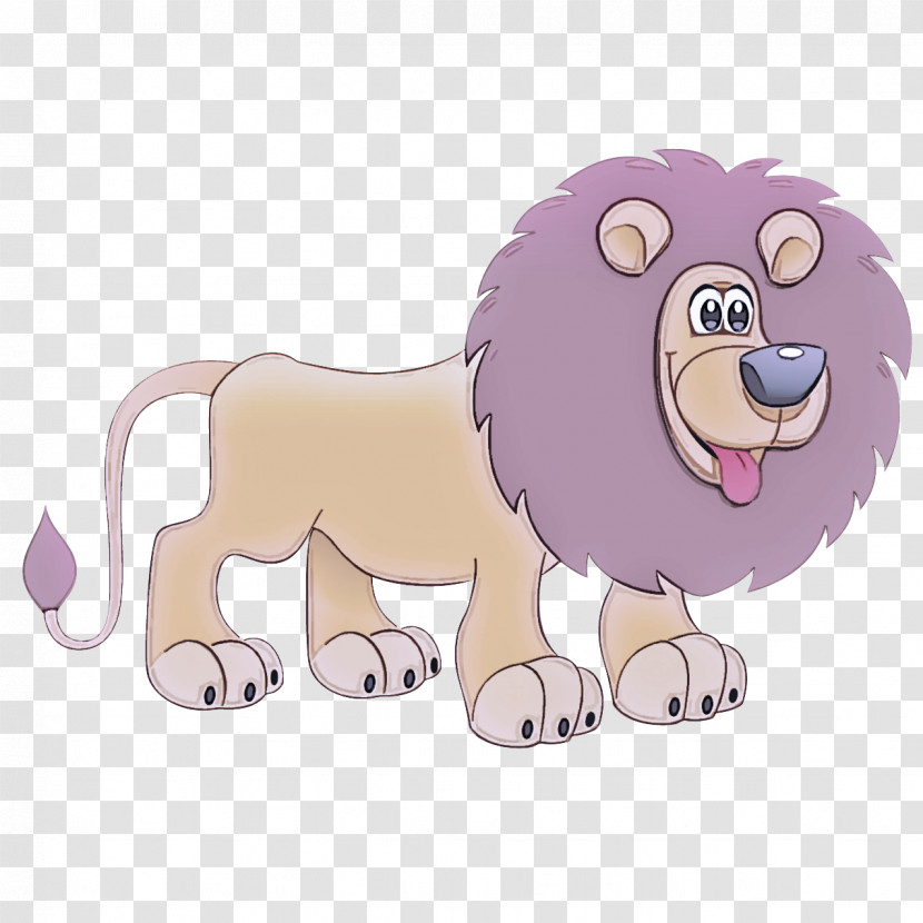 Lion Cartoon Animal Figure Wildlife Transparent PNG