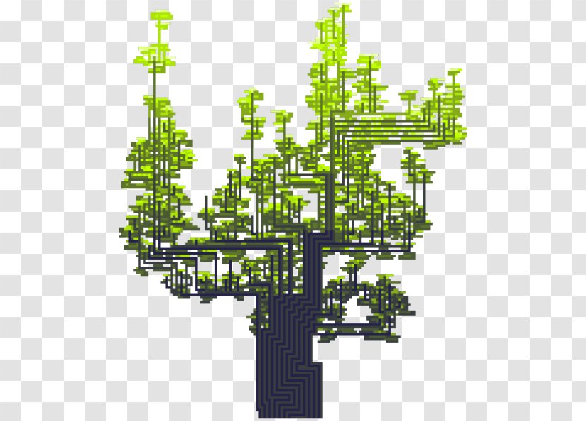 Pine Family Font - Plant - 8bit Tree Transparent PNG