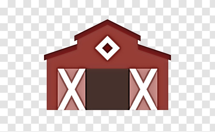 Red Facade Roof House Line Transparent PNG