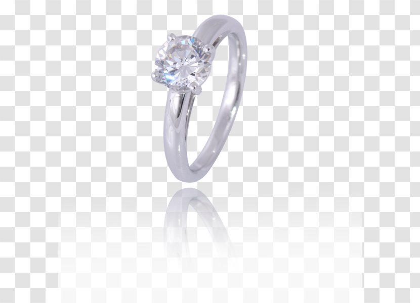 Wedding Ring Solitaire Engagement Diamond - Platinum Transparent PNG