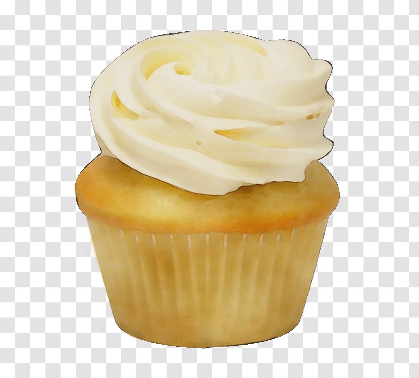 Cupcake Baking Cup Food Buttercream Icing - Cream Cheese - Vanilla Transparent PNG