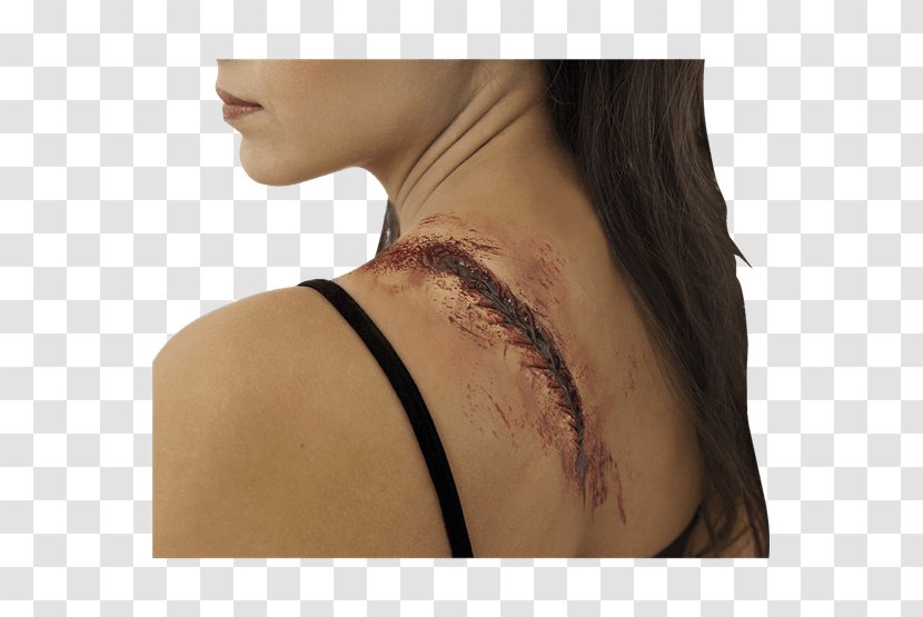 Back Lash Latex Prosthesis Wound Scar Injury - Flower - Whip Transparent PNG