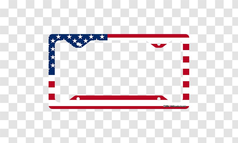 Flag Of The United States Picture Frames Vehicle License Plates - Text - Plate Transparent PNG