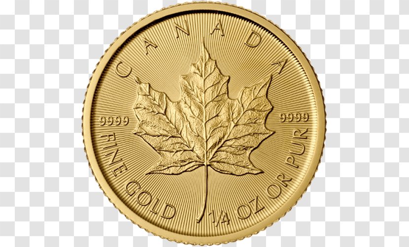 Perth Mint Canadian Gold Maple Leaf Coin Bullion Transparent PNG