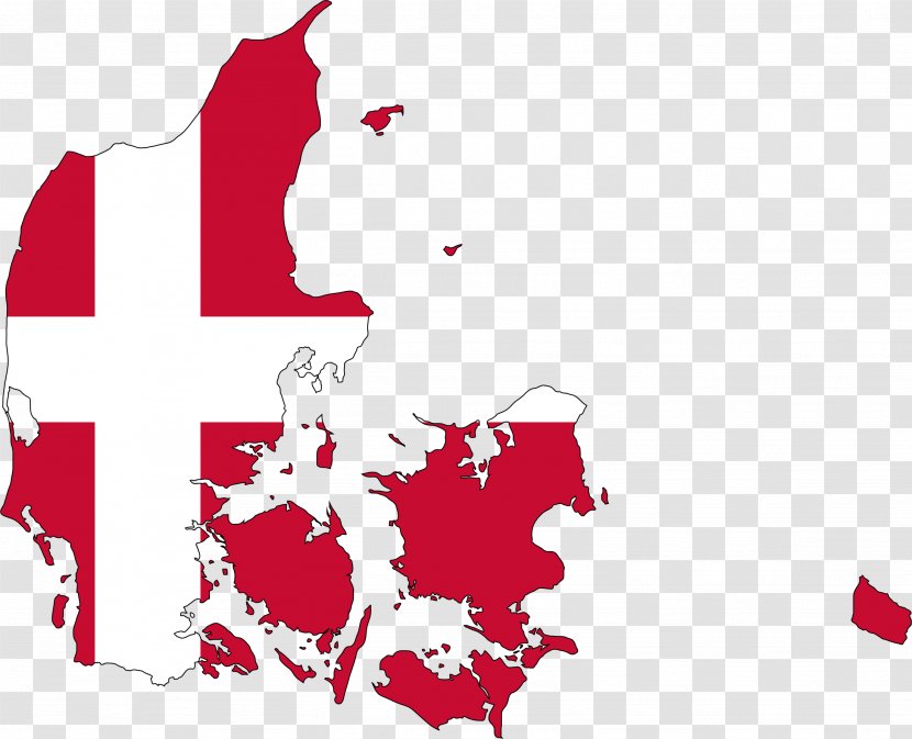 Flag Of Denmark Danish Vector Map - Text - Country Transparent PNG