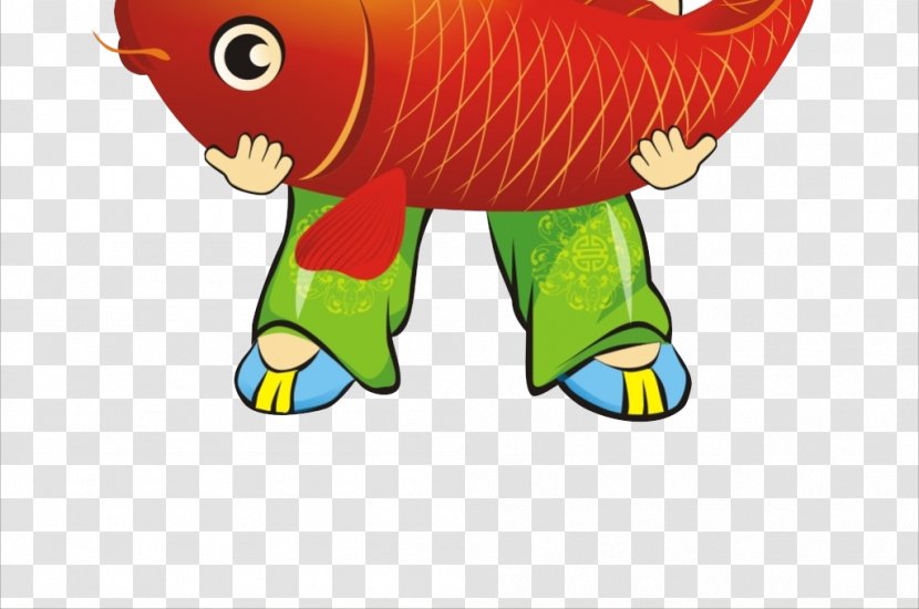 Red Download - Fictional Character - Fish Transparent PNG