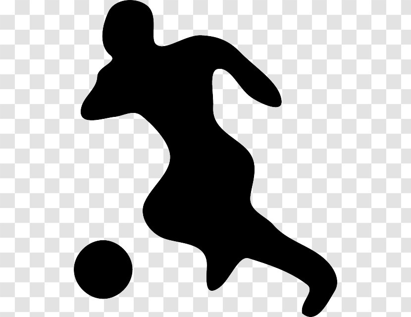 Football Player Dribbling Clip Art - Dog Like Mammal - Playing Soccer Silhouette Figures Material Transparent PNG