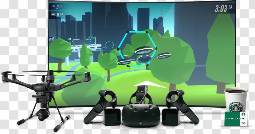 Intel Unmanned Aerial Vehicle Drone Racing Yuneec International Brand - Interactivity - Prize Transparent PNG