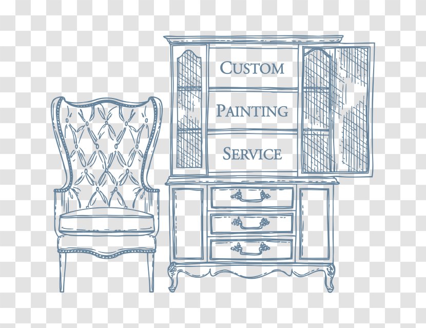 Chair Table Furniture Painting Drawing - White Transparent PNG