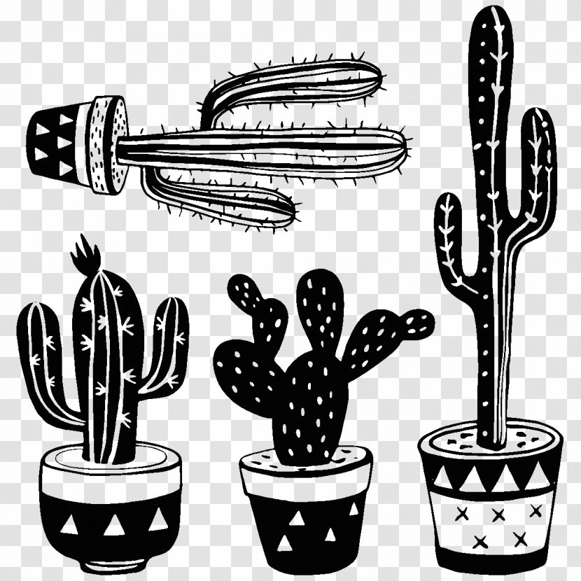 Vector Graphics Stock Photography Illustration Royalty-free Cactus - Monochrome Transparent PNG
