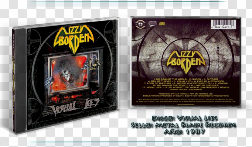 Visual Lies Lizzy Borden Compact Disc DVD Reissue - Tree - Heavy Metal Power Transparent PNG
