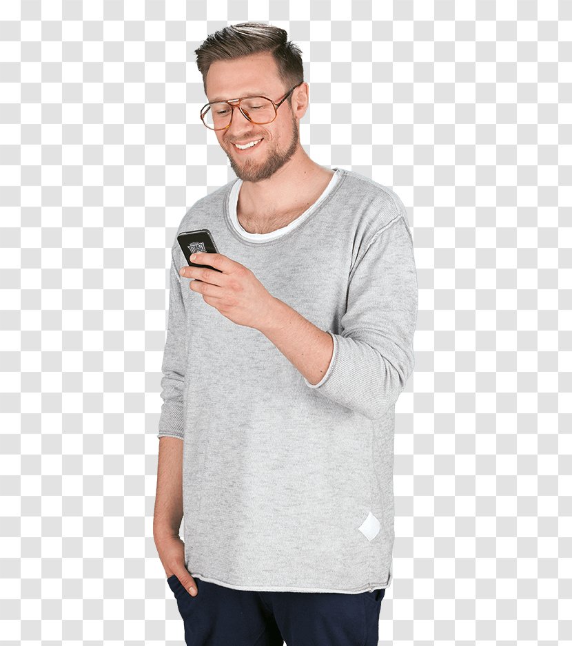 Long-sleeved T-shirt Shoulder Sweater - Outerwear Transparent PNG