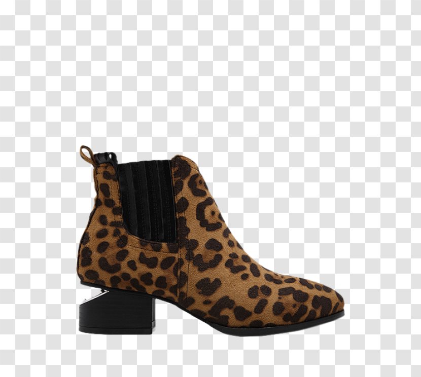Leopard Fashion Boot Animal Print Fake Fur Transparent PNG