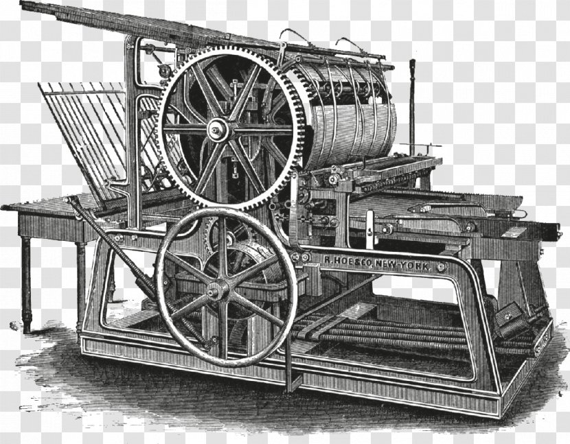 Printing Press Paper Woodblock Invention - Wheel - Inventor Transparent PNG