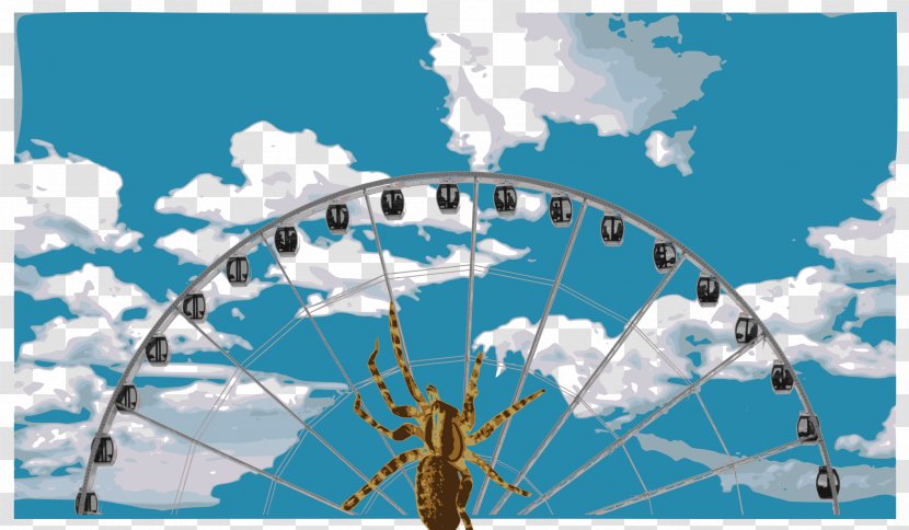 Spider Web Ferris Wheel Clip Art - Wind Transparent PNG